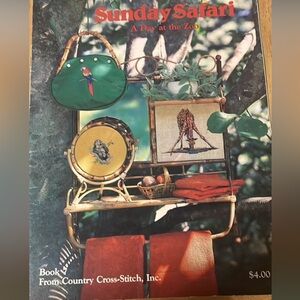 Vintage cross stitch zoo animals pattern book